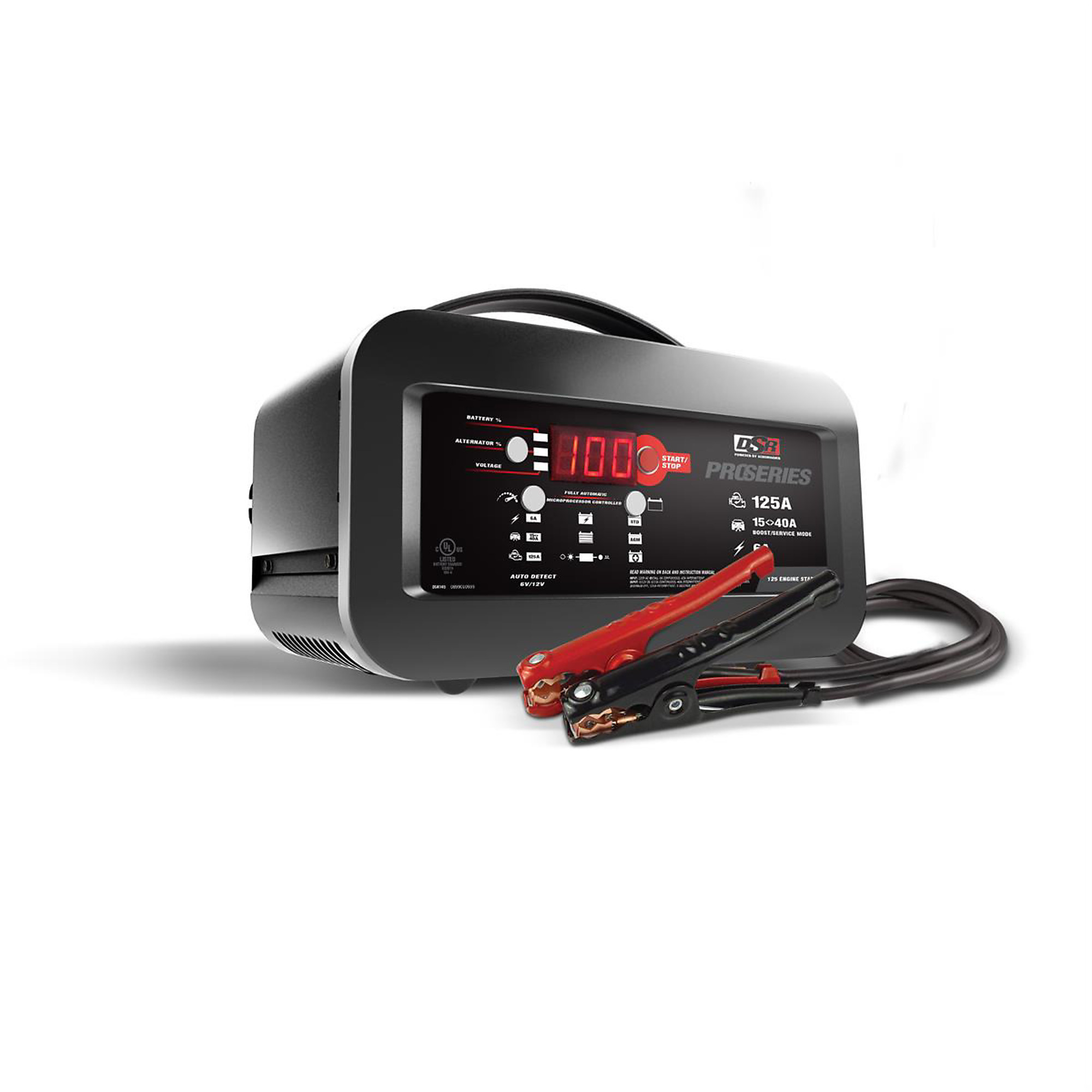 Schumacher Electric Pro Bench Charger — 125A Engine Start, Digital Display, Heavy-Duty, Model# SCUDSR145